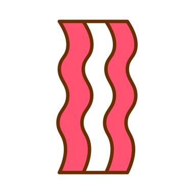 Beyaz arka planda Izole karikatür sevimli Bacon