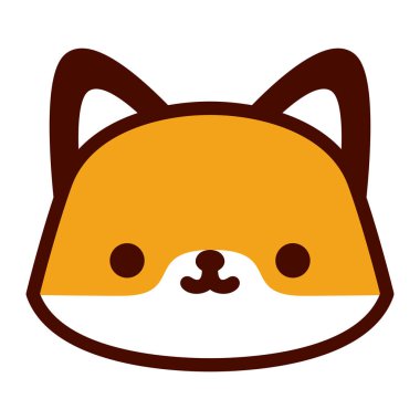 Beyaz arka planda Izole sevimli Fox Face