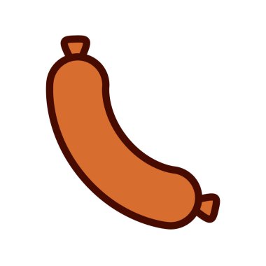 Karikatür sosis emoji simge Izole