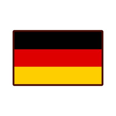 Karikatür Almanya bayrak emoji Icon yalıtılmış
