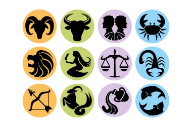 Soyutlanmış astrolojik Işaretler set