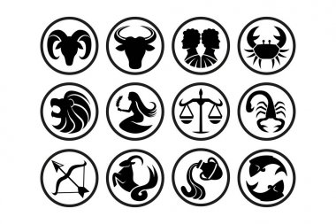 Soyutlanmış astrolojik Işaretler set