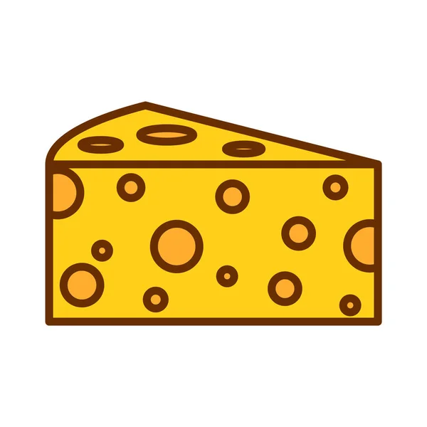 Icono de caramelo de queso de dibujos animados aislado sobre fondo blanco — Vector de stock