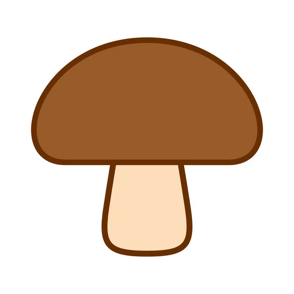 Cartoon Mushroom icon geïsoleerd op witte achtergrond — Stockvector