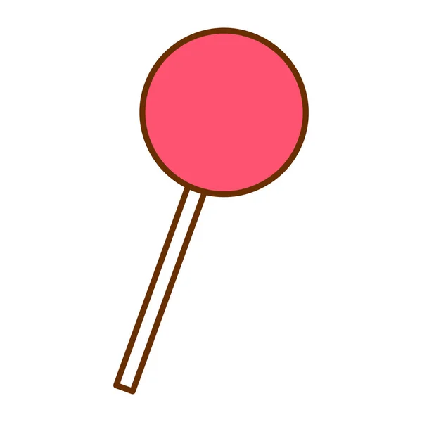 Cartoon cute Lollipop icoon geïsoleerd op witte achtergrond — Stockvector