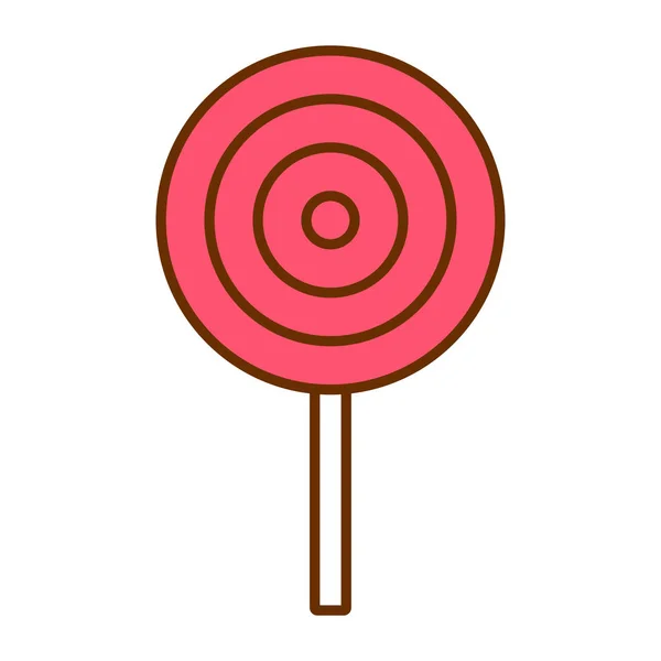 Cartoon cute Lollipop icoon geïsoleerd op witte achtergrond — Stockvector