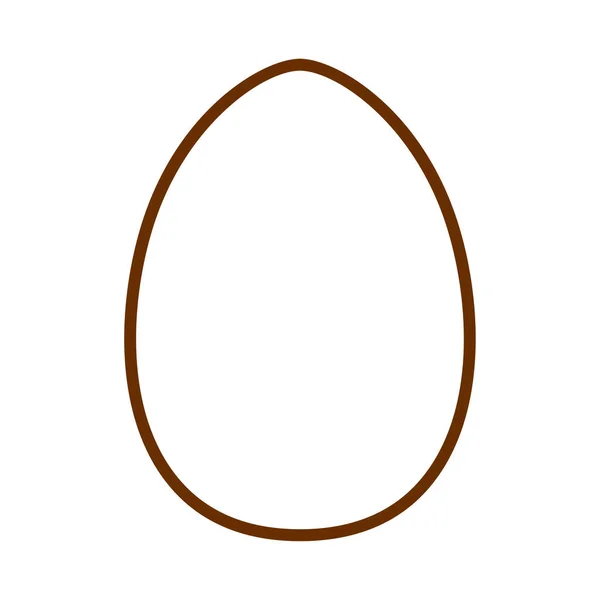 Икона из мультфильма "Симпатичное яйцо" на белом фоне — стоковый вектор
