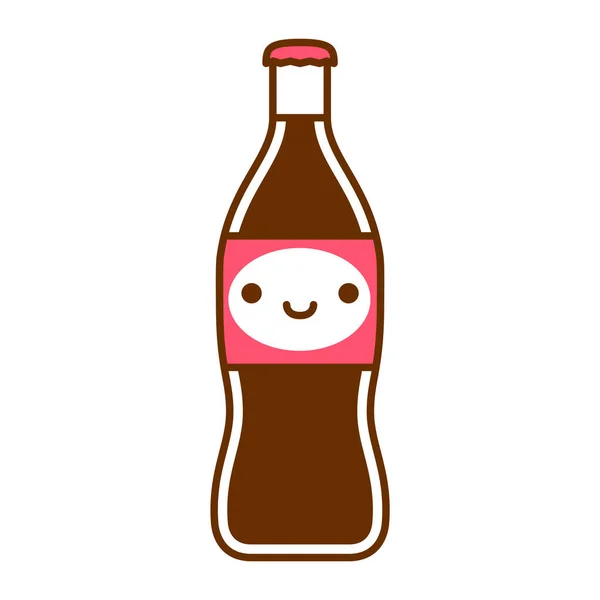 Cartoon cute Soda Bottle spread geïsoleerd op witte achtergrond — Stockvector