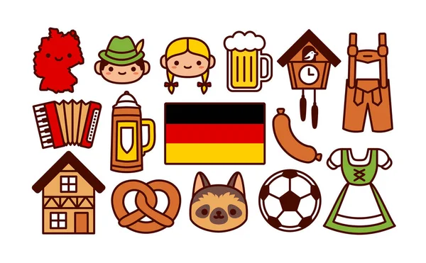 Набор из Германии Icons Isolated — стоковый вектор