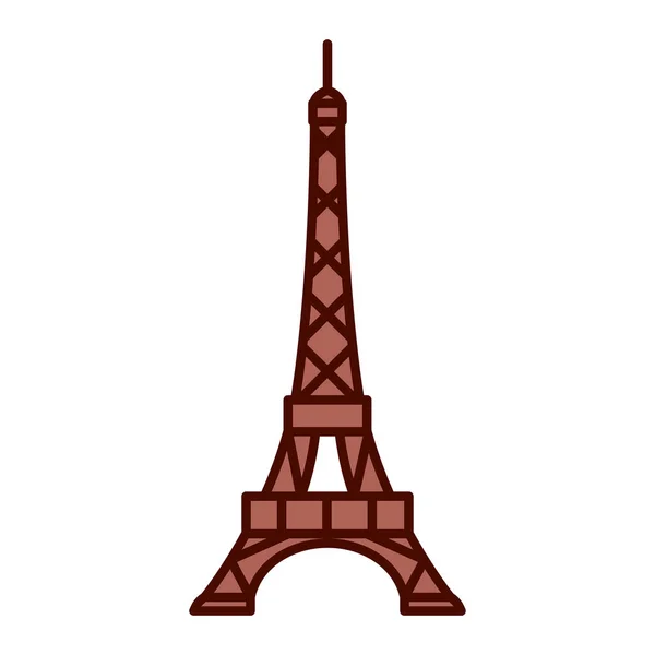 Cartoon Eiffel toren Emoji icoon geïsoleerd — Stockvector