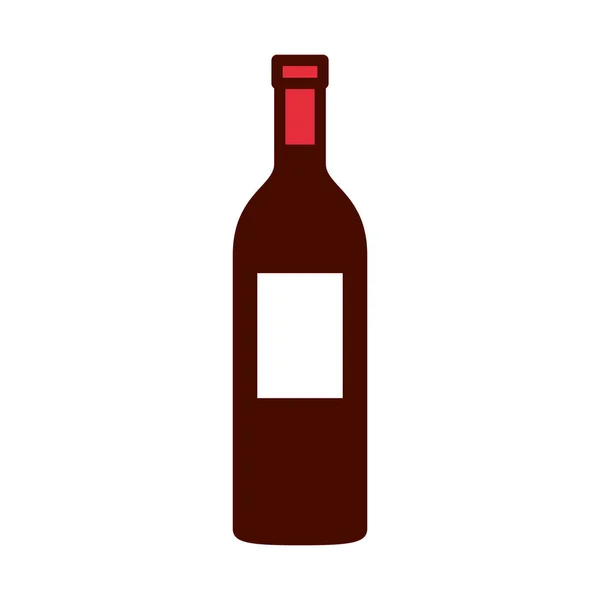 Karikatür şarap şişesi emoji simge Izole — Stok Vektör