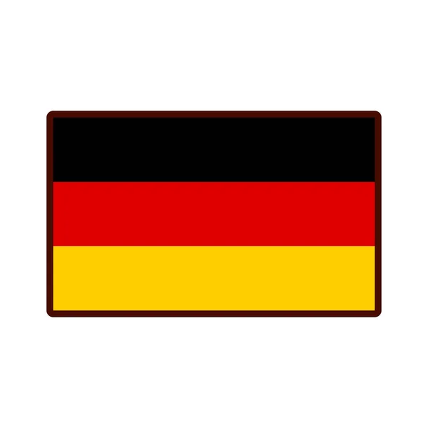 Cartoon Duitsland vlag Emoji icon geïsoleerd — Stockvector