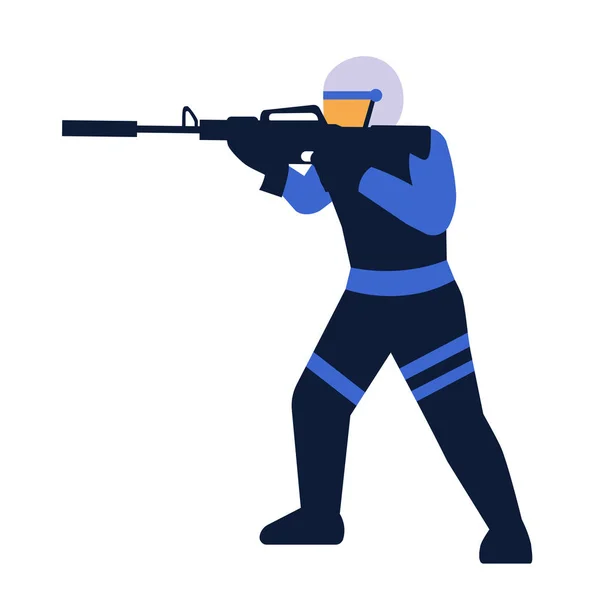 Cartoon Shooter personnage de jeu vidéo isolé — Image vectorielle