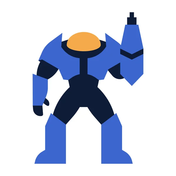 Personaje de videojuego de robot de dibujos animados aislado — Vector de stock