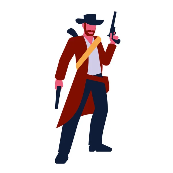 Cartoon Cowboy personaggio del videogioco isolato — Vettoriale Stock
