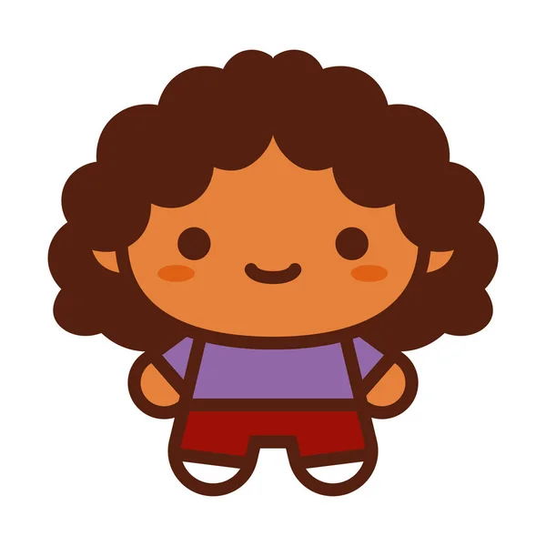 Lindo personaje aislado sobre fondo blanco — Vector de stock