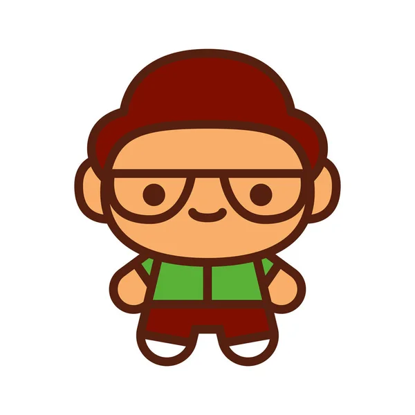 Lindo personaje aislado sobre fondo blanco — Vector de stock