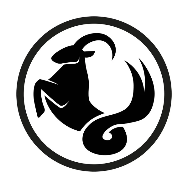 Znak zodiaku Koziorożec izolowane — Wektor stockowy