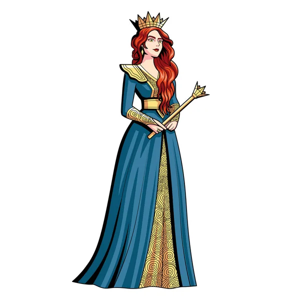 Isolerad drottning karaktär — Stock vektor