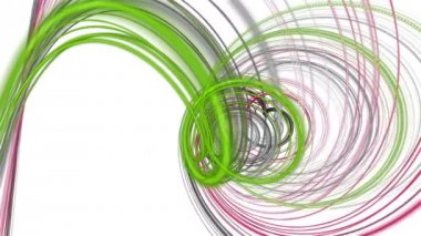 Yavaş çekimde çizgili nesne ile fantastik video animasyonu, 4096x2304 döngü 4K