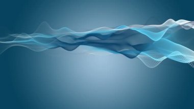 Yavaş çekimde dalga nesnesi ile fantastik video animasyonu, 4096x2304 döngü 4K