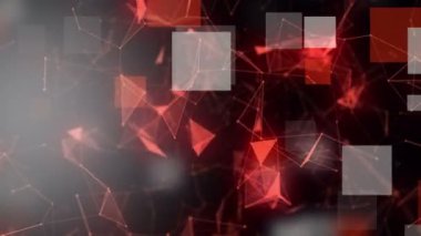 Parlayan üçgen ve kare ağır çekimde, 4096 x 2304 döngü 4k ile fütüristik video animasyon