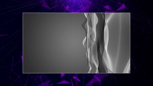 梦幻般的视频动画与波浪对象和发光三角形在慢动作 4096X2304 环路4K — 图库视频影像