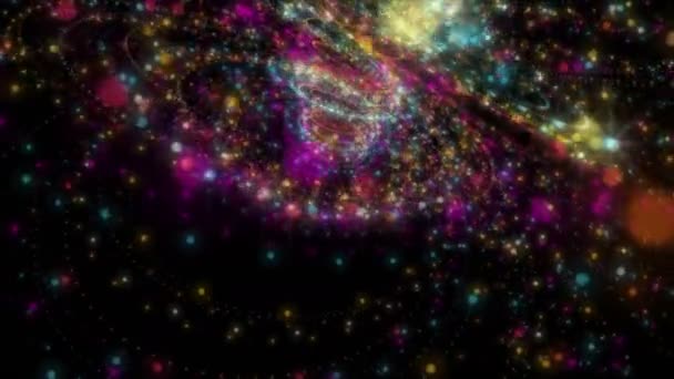 带有发光粒子条纹慢动作物体的未来主义视频动画 4096X2304环路4K — 图库视频影像