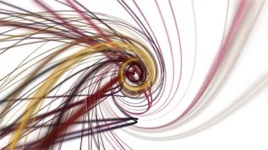 Yavaş çekimde çizgili nesne ile fantastik video animasyonu, 4096x2304 döngü 4K