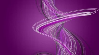 Yavaş çekimde çizgili dalga nesnesi ile romantik video animasyonu, 4096x2304 döngü 4K