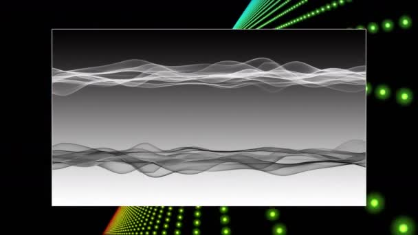 Wave オブジェクトとスローモーション 4096 2304 ループ で点滅光未来ビデオ アニメーション — ストック動画