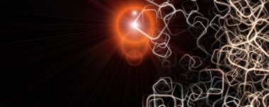 Işıklı soyut kare panorama arkaplan tasarımı