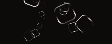 Soyut kare panorama cam 3D arkaplan tasarımı çizimi