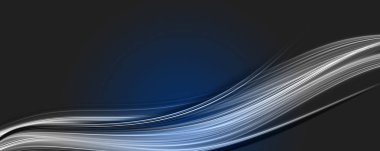 Metnin için alanı olan soyut ve zarif dalga panorama tasarımı