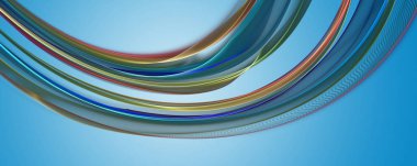 Metnin için alanı olan soyut ve zarif dalga panorama tasarımı