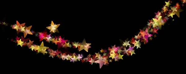 Fantastisches Weihnachtspanorama Mit Leuchtenden Sternen — Stockfoto