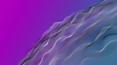 Yavaş çekimde dalga nesnesiyle romantik video animasyonu, 4096x2304 döngü 4K