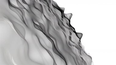 Yavaş çekimde dalga nesnesi ile sihirli video animasyonu, 4096x2304 döngü 4K