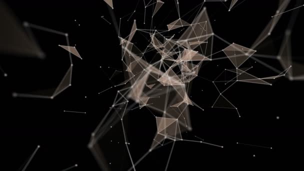 Animation Vidéo Futuriste Avec Triangles Lumineux Ralenti Boucle 4096X2304 — Video