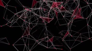 Yavaş, 4096 x 2304 döngü 4k parlayan üçgen ile fütüristik video animasyon