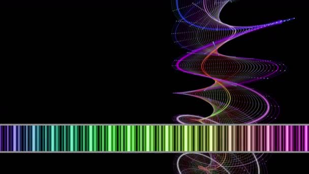 Fantastische Videoanimation Mit Streifenobjekt Und Farbwechselnden Streifen Zeitlupe 4096X2304 Loop — Stockvideo
