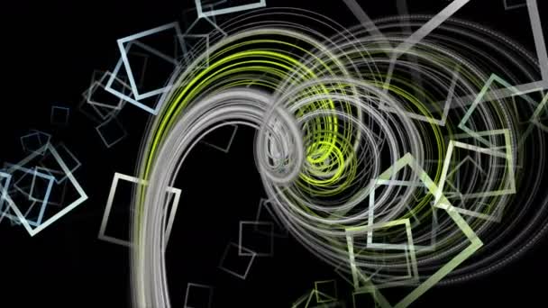 Фантастична Анімація Відео Стрічковим Єктом Квадратами Повільному Русі 4096X2304 Цикл — стокове відео