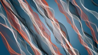 Parçacık dalgası nesnesinin ağır çekimde fantastik video animasyonu, 4096x2304 döngü 4K