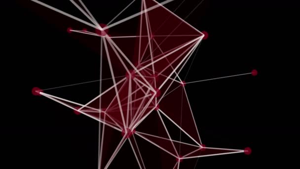 Futuristické Video Animace Zářící Trojúhelníky Pomalém Pohybu 4096 2304 Smyčka — Stock video