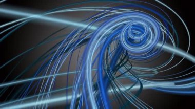 Yavaş çekimde çizgili nesne ile fantastik video animasyonu, 4096x2304 döngü 4K