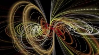 Yavaş çekimde çizgili nesne ile fantastik video animasyonu, 4096x2304 döngü 4K