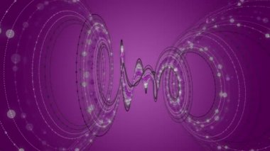 Parçacık Şerit nesne yavaş hareket, 4096 x 2304 döngü 4k ile romantik video animasyon