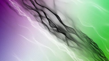 Parçacık dalgası nesne renk arka plan, 4096 x 2304 loop 4 k üzerinde ağır çekimde ile fantastik video animasyon