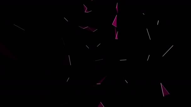 Футуристична Відео Анімація Світяться Трикутниками Повільному Русі 4096X2304 Цикл — стокове відео