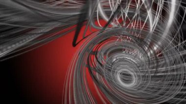 Yavaş çekimde çizgili nesne ile fantastik video animasyonu, 4096x2304 döngü 4K